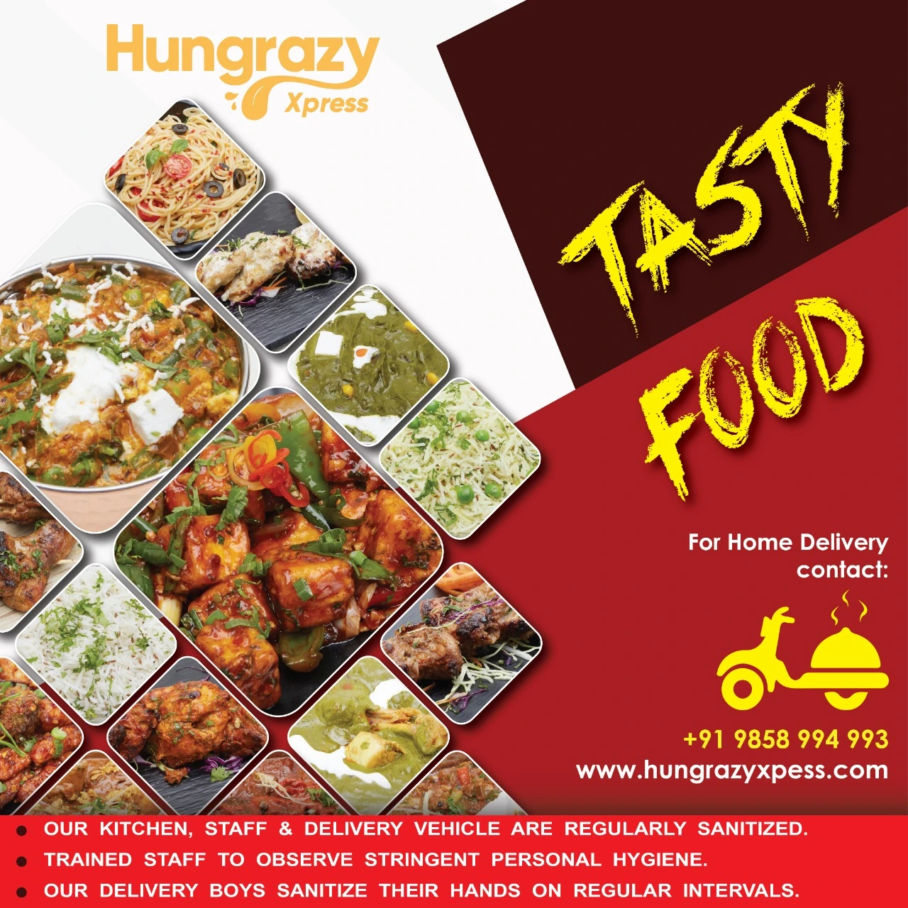 Hungrazy Express Food Delivery Flyer