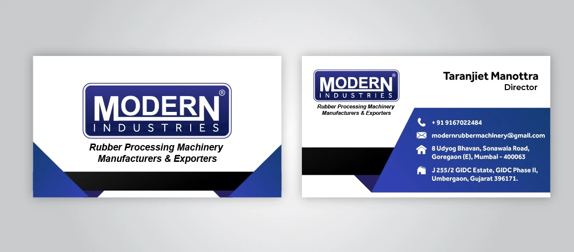 Modern Industries visiting card